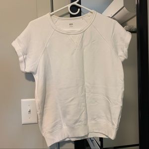Uniqlo white sweater tee (M)